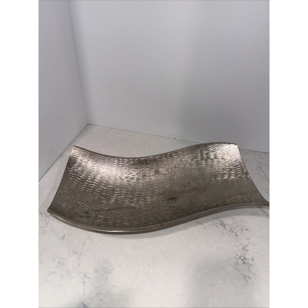 Metal Bark Tray Footed Cast Aluminum Centerpiece